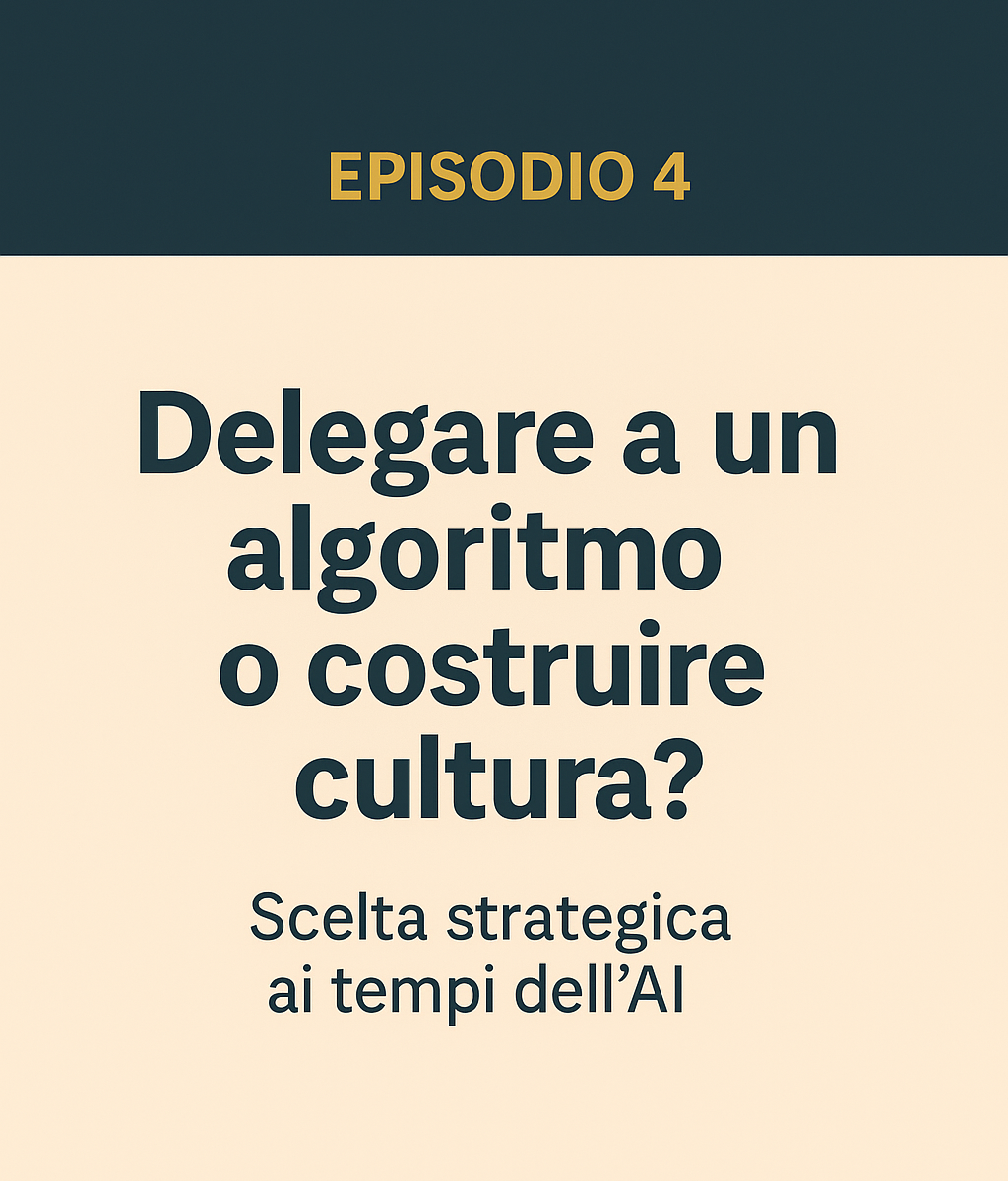 Delegare ad un algoritmo o costruire cultura?